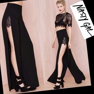 NWT NASTY GAL “PEEP THIS PANT” side slit pants